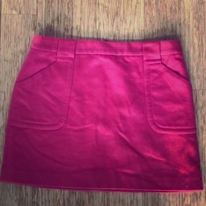 JCrew hot pink wool mini skirt size 6